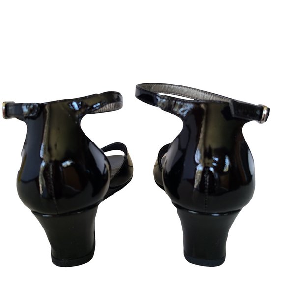 ROS HOMMERSON Black Patent Ankle Strap Shoe 7.5W - Picture 4 of 5